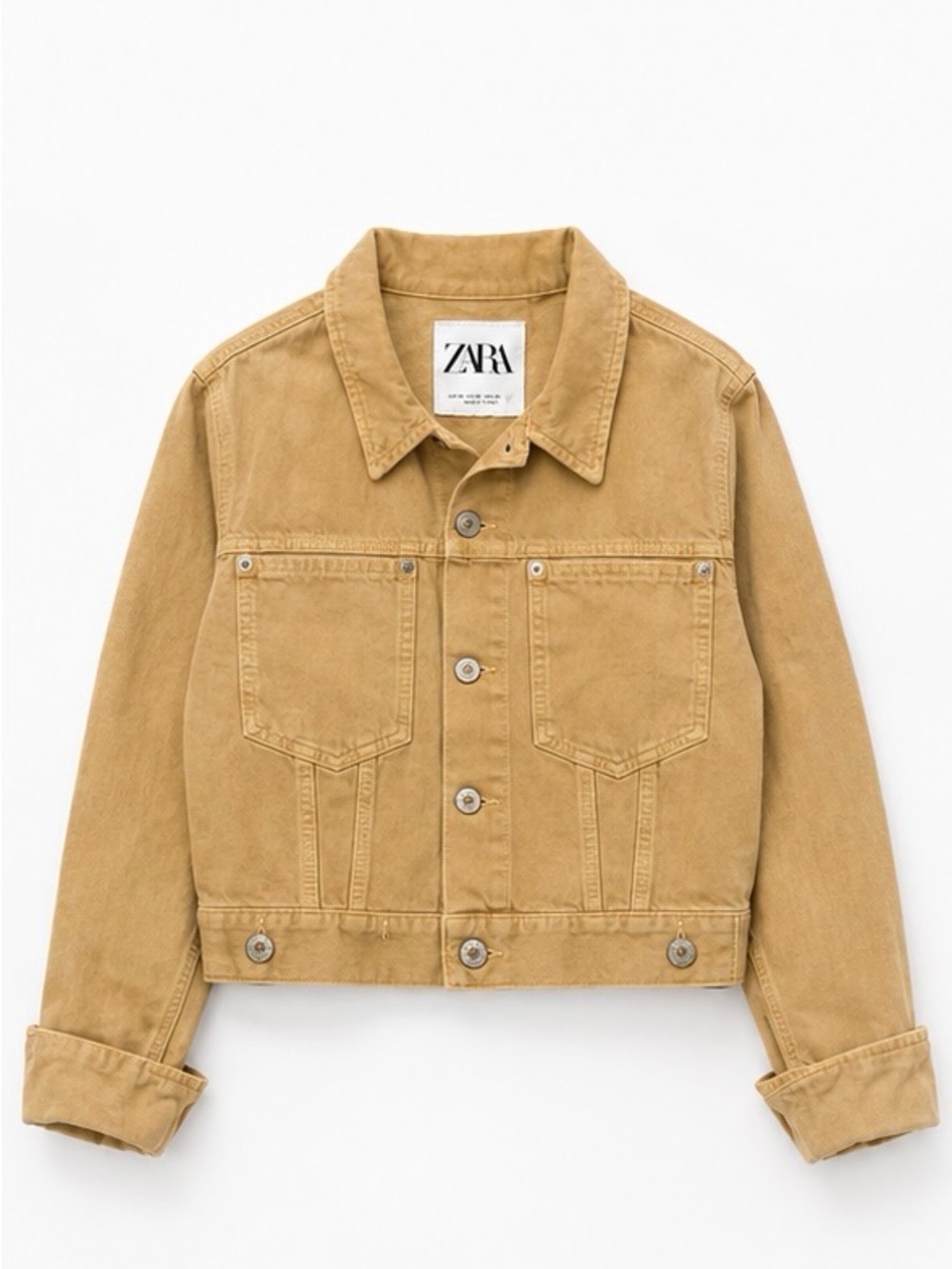 ZARA Kids Tan Jean Trucker Jacket